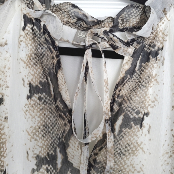 Asos Snake Print Flowy Midi Dress - Picture 5 of 7